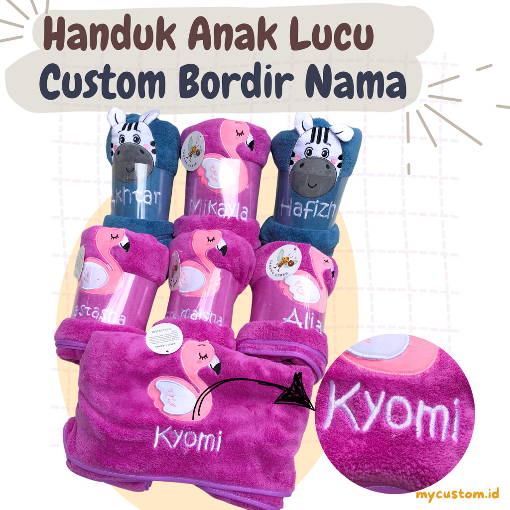 Terlaris Handuk Bordir Nama Anak Bayi Lucu Unik Hampers Birthday Bingkisan Ulang Tahun Khitan