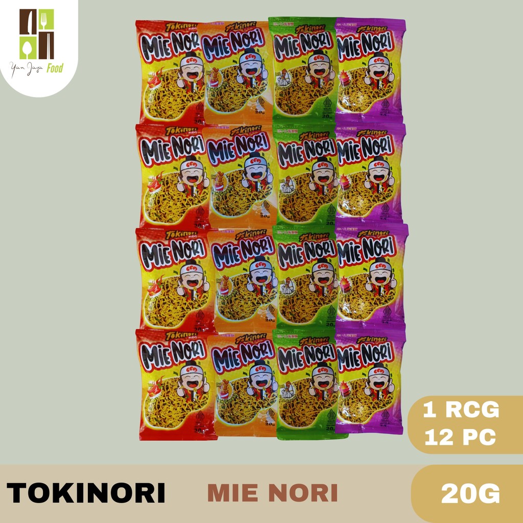 

Tokinori Mie Nori / Mie Crispy / Snack Mie / Cemilan / Rasa Pedas / BBQ / Ayam Bawang / Ayam Goreng 20g 1RCG/12PCS