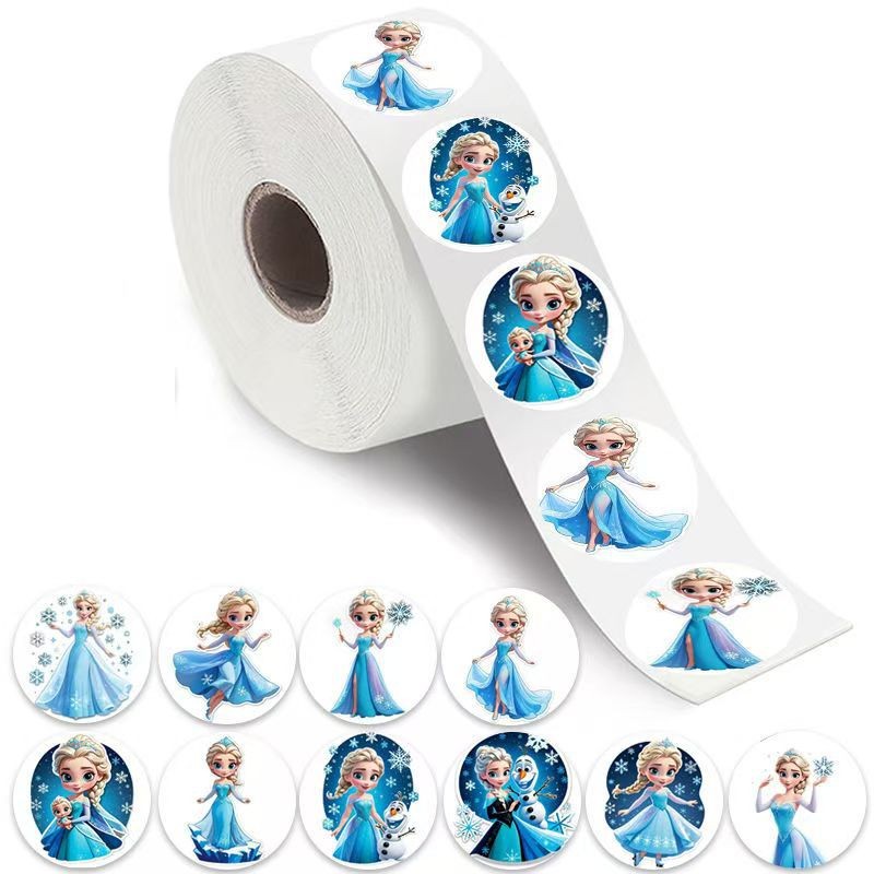 

1 ROLL STICKER LABEL STIKER TUMBLER DIARY BOTOL HAMPERS MOTIF FROZEN ELSA ANNA MINECRAFT