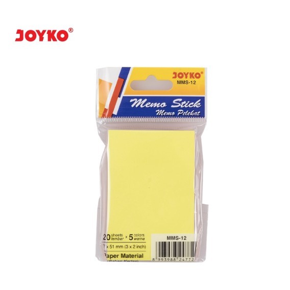 

MEMO STICKY NOTE KERTAS TEMPEL MMS-12 JOYKO ALAT TULIS PERLENGKAPAN KANTOR WARNA WARNI PANJANG STICK