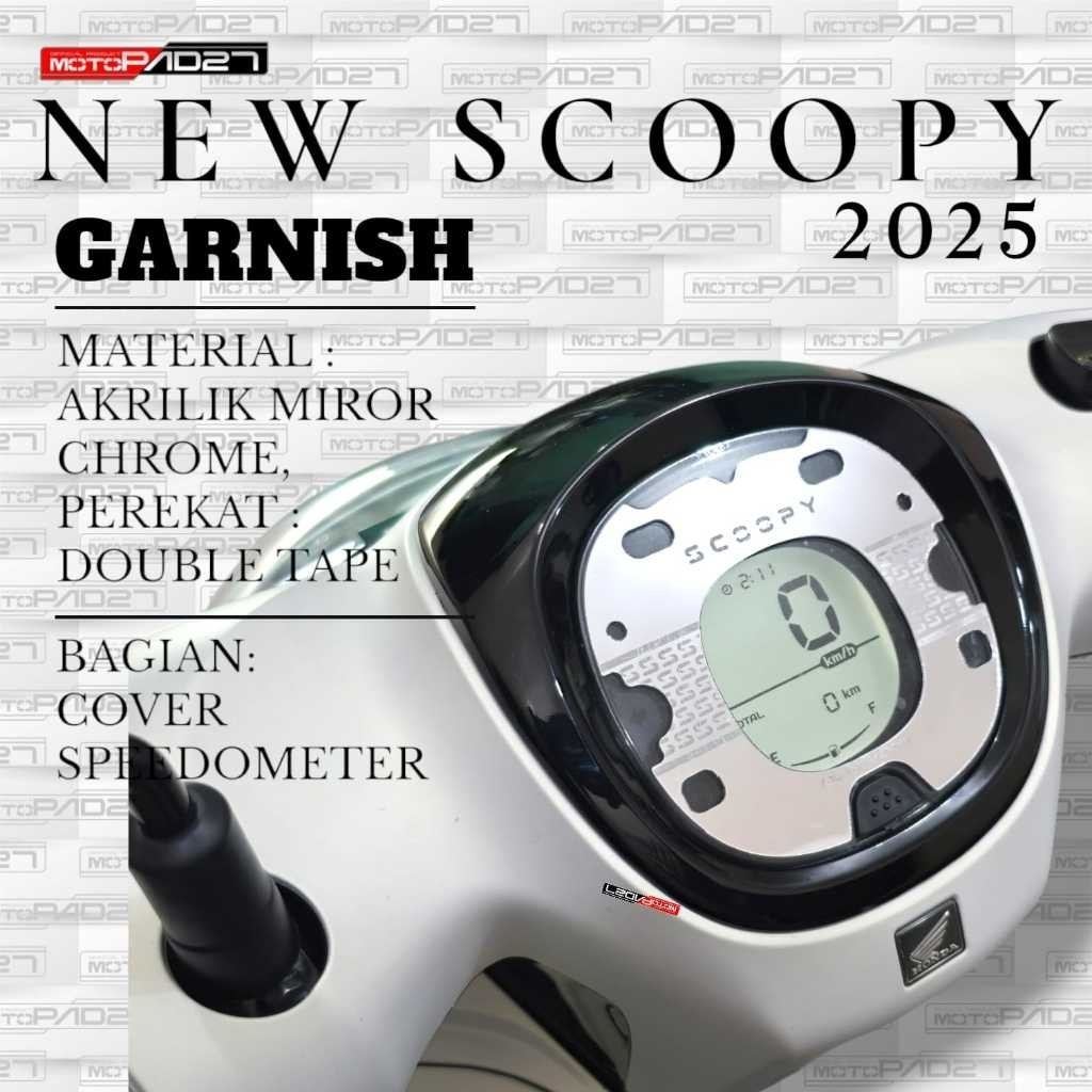 Garnis Spidometer Scoopy New 2025 Antigores Scoopy 2025 Bahan Kaca Akrilik aksesoris motor