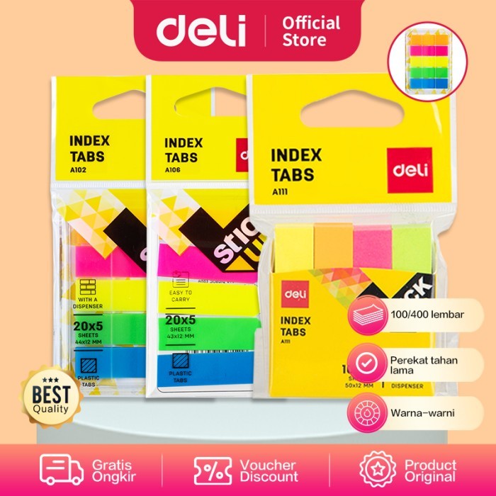 

Deli EA10202 sticky Index Tabs