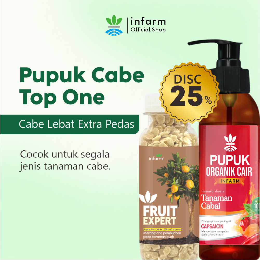 INFARM - Paket Pupuk Cabe Top 1 Pupuk Cabe Rrawit Agar Berbuah Lebat Pupuk Cabe Rawit Merah Hijau