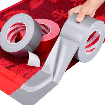 

Lakban Kain Karpet Multifungsi Adhesive Cloth Tape Writable 20M 40mm Silver