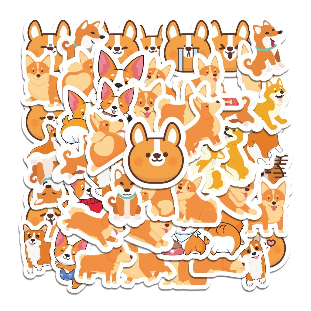 

COD 50 Pcs Stiker Kartun Corgi Lucu Anti Air Untuk Dekorasi Notebook Sepeda Skateboard Handphone