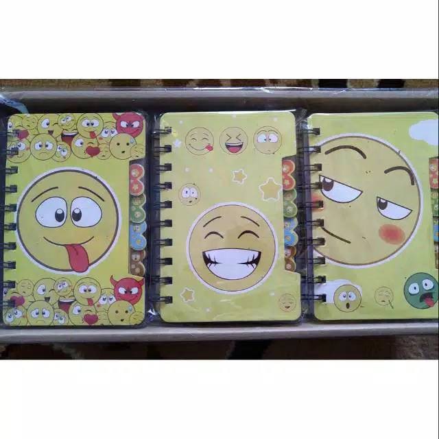 

NoteBook size 9x14 Binder Mini Karakter Smile dan Unicorn