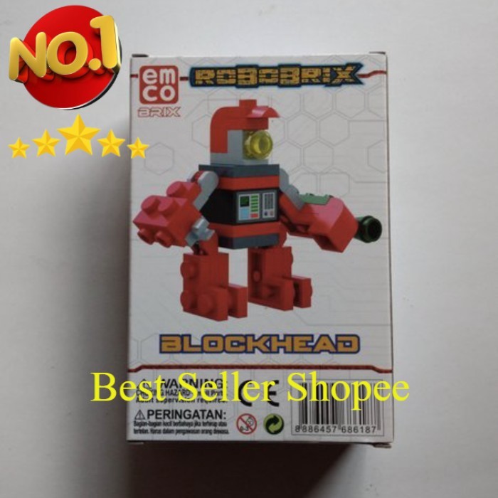 Emco Robobrix  Blockhead Mainan Toy FAZ Store