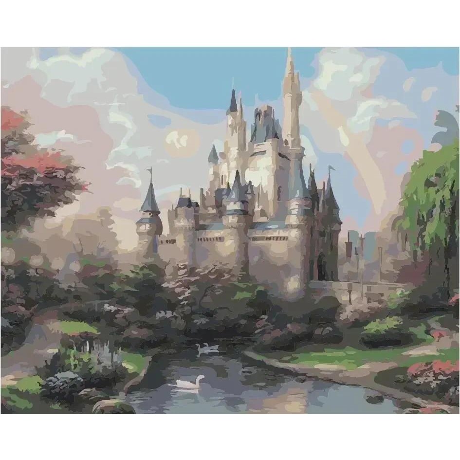 

25019-Tulip diy digital acrylic flower painting explosion hand-filled landscape painting