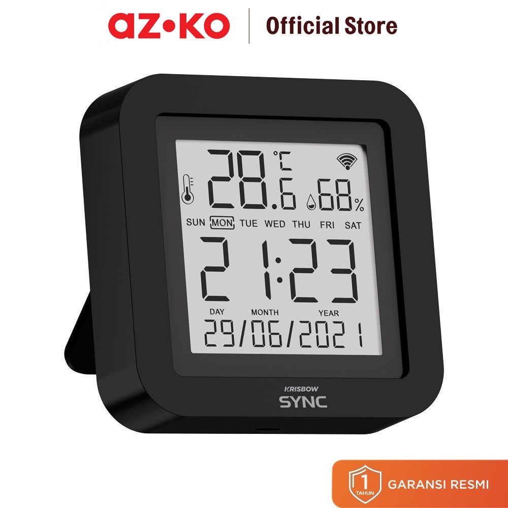 AZKO Krisbow Sync Smart Wifi Ir Remote Control Temperature & Humidity Smart Temperature And Humidity
