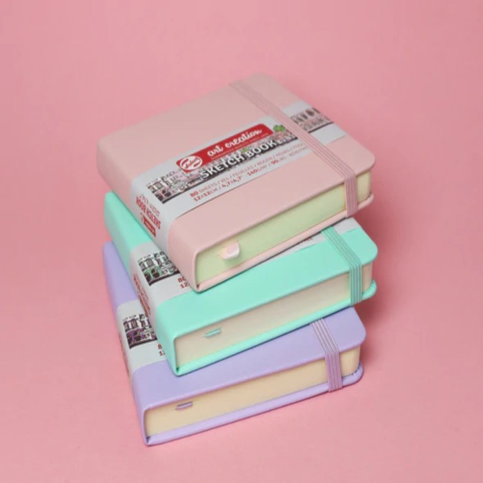 

Talens Art Creation Hardback Sketch Book Colour 140gsm Part 1/2 - Pastel Pink, 21x14.8 cm