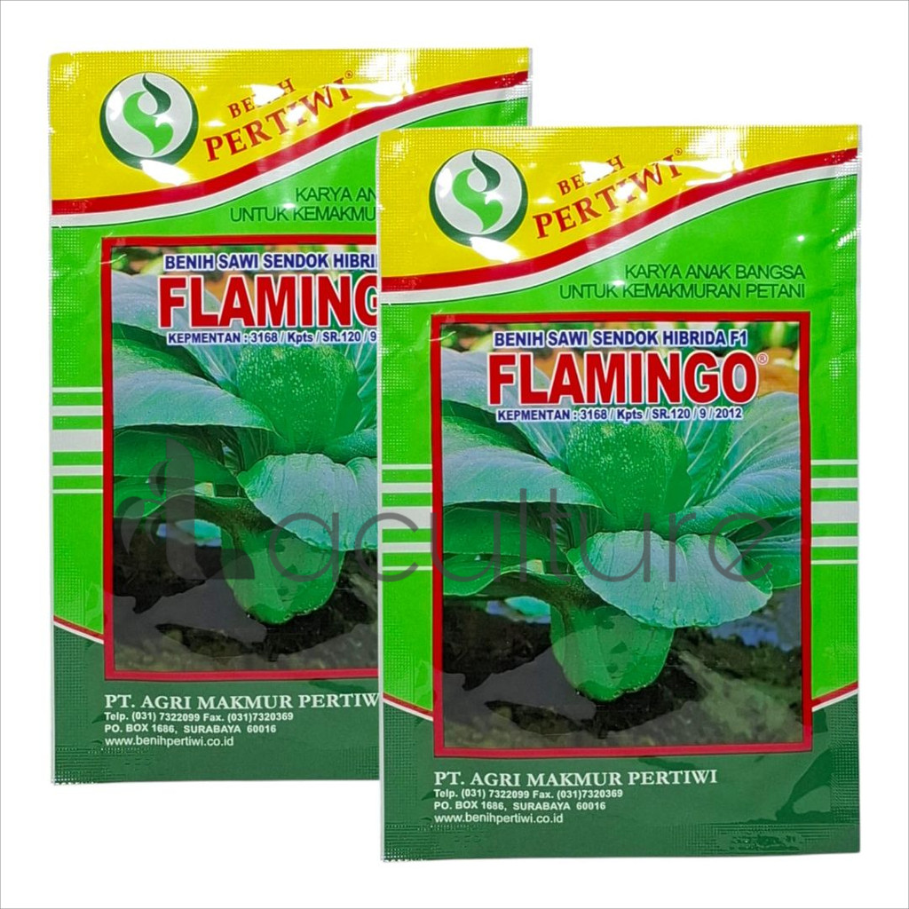 Benih Sawi Sendok Pakcoy Flamingo F1 isi 10 Gram Cap Benih Pertiwi