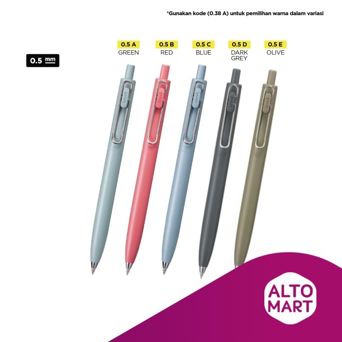 

Uniball One F Feel Series 0.38 0.5 mm Gel Pen Pulpen Uni Ball Bolpoin - 0.38, E