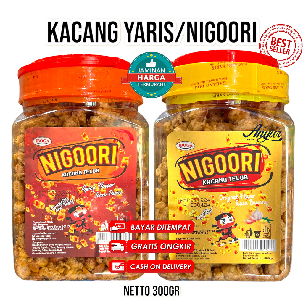 

NIGOORI KACANG DISCO TELUR BAWANG | KACANG PEYEK BALI | KACANG PEYEK MEDAN KEMASAN TOPLES 300GR