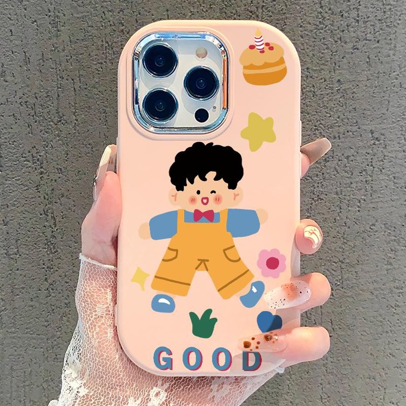 Case Hp For Samsung A32 5G A34 M32 Oval Metal Lens Cute Boy Softcase Silikon