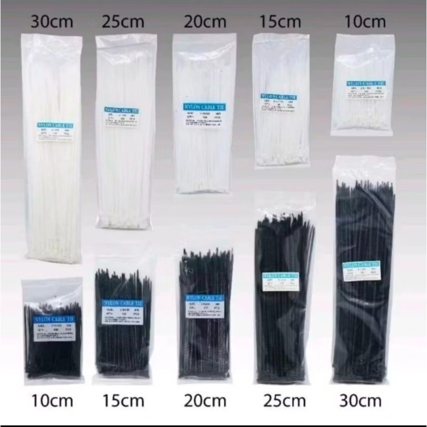 

TALI KABEL TIES KREK NILON HITAM/PUTIH SERBAGUNA
