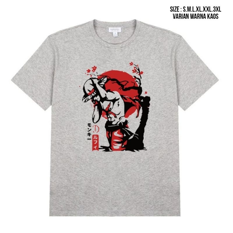 KAOS anime one piece luffy versi WANO silhoutte