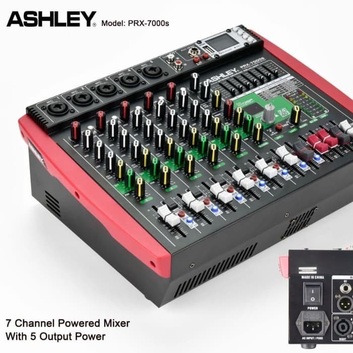 Power Mixer 7 Channel Output 5 Channel Ashley Prx-7000s Plus Subwoofer