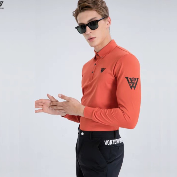 Polo Golf Men polo shirt golf long sleeve vonzone kaos dryfit golf