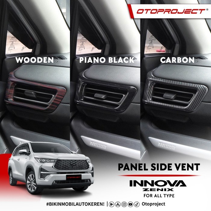 custemstore32_id Panel Side Air Vent AC R/L All New Innova Zenix 2022 - 2023 Otoproject - Piano Blac