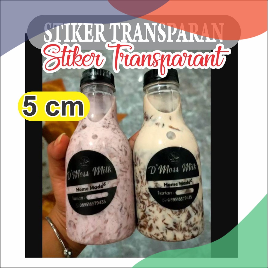 

Cetak Cetak Stiker Transparan 5 cm potong bulat Label Nama Minuman Skincare Makanan Bisa Custom Free Desain