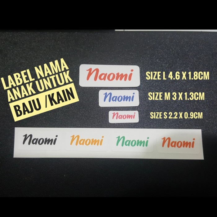 

[New] Label nama anak untuk di baju / kain