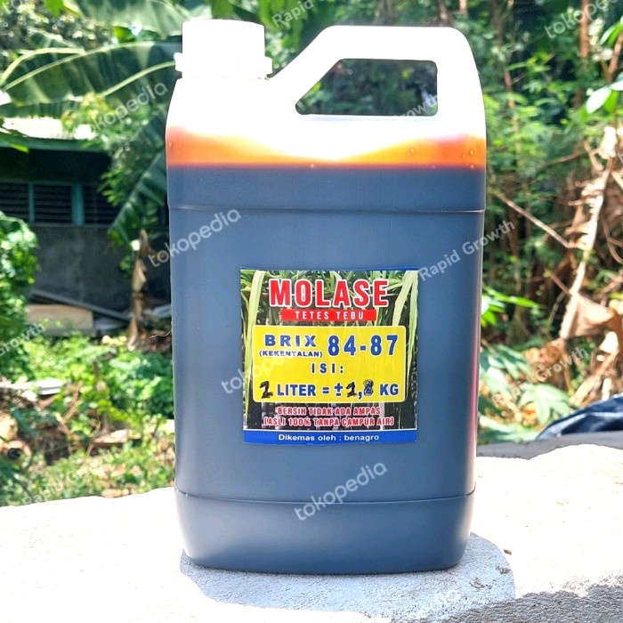 agodacollection87_mall Molase Tetes Tebu murni 100 % kemasan 2 Liter = 2,8 - 3 kg
