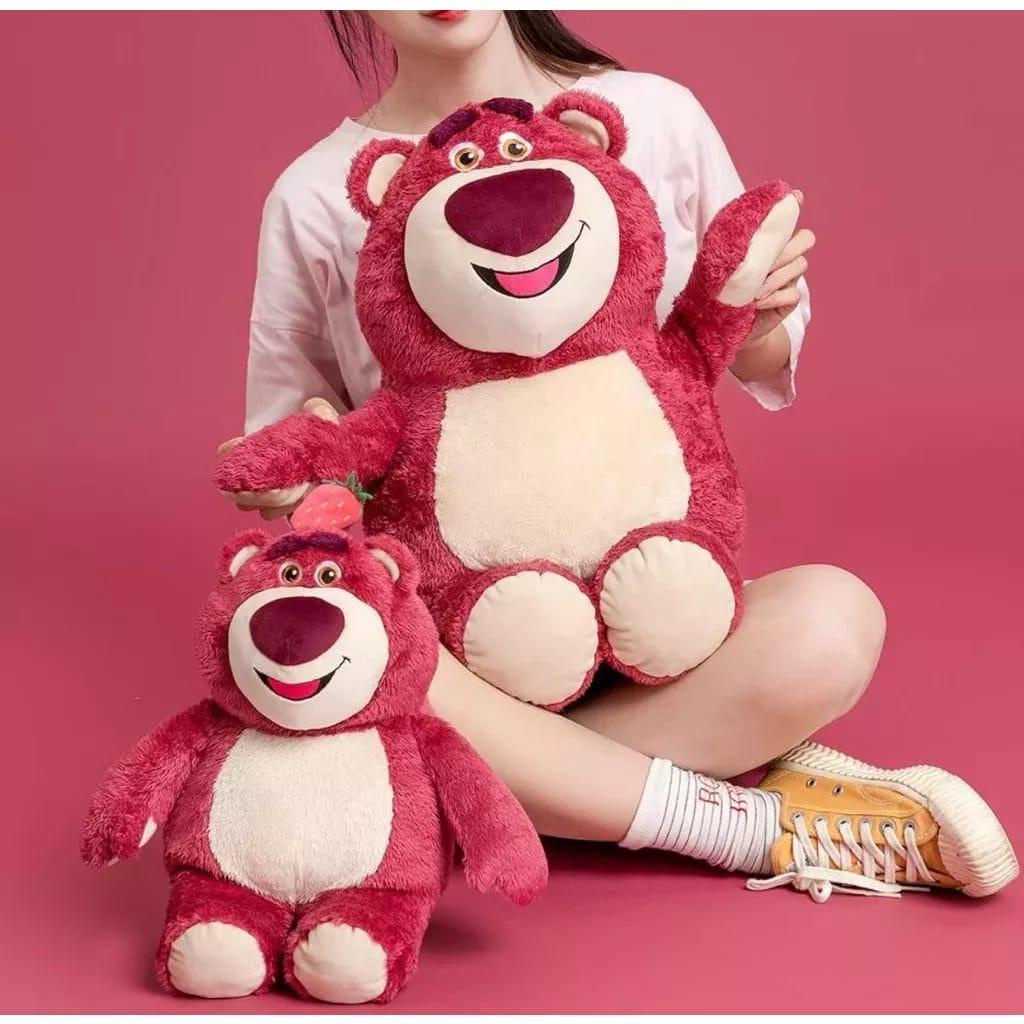 Miniso BONEKA Lotso Strawberry BONEKA Toy Story Lotso Bear Plush Toy Lotso Lucu BONEKA Miniso