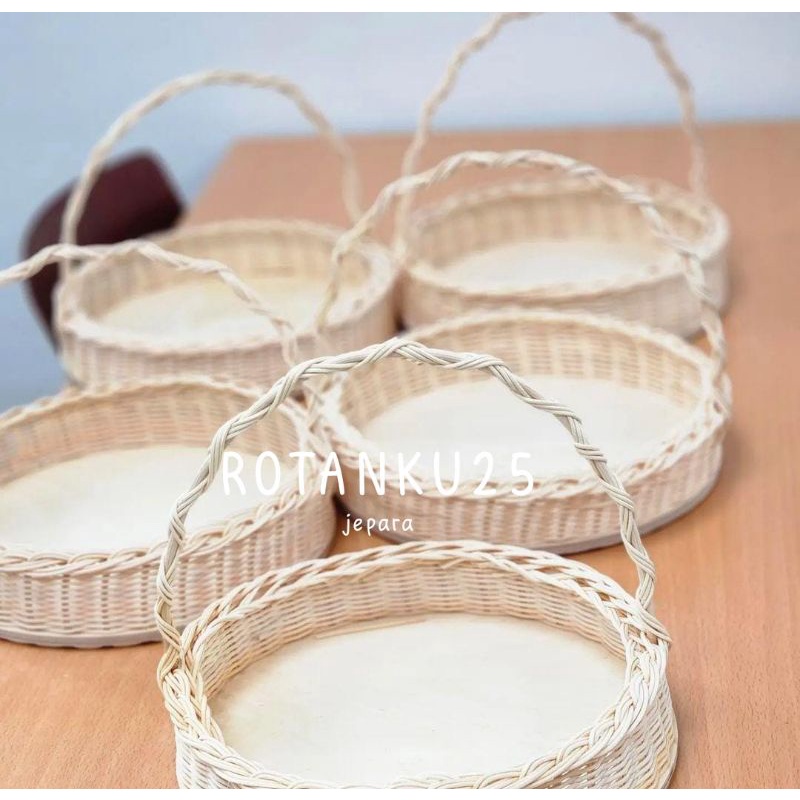 keranjang bulat rotan / keranjang rotan / keranjang tangkai rotan Best Seller