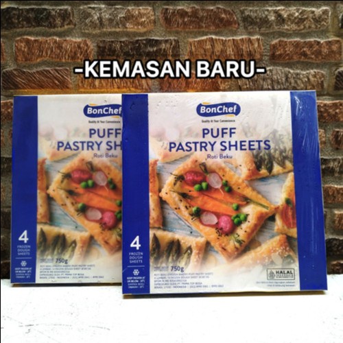 

Termurah [ Best Seller ] BONCHEF PUFF PASTRY SHEET 750GR ISI 4 LEMBAR KHUSUS OJOL