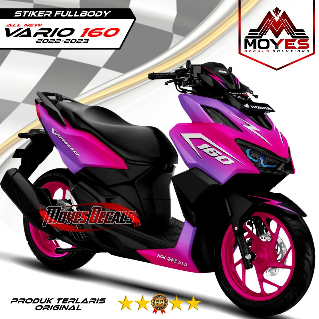 Decal Stier Vario 160 New Fullbody  Stiker Variasi Vario New 160 Motif Bunglon Fullbody
