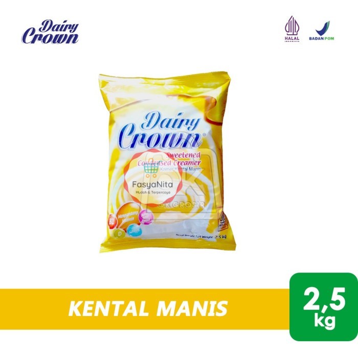 

Susu Kental Manis Dairy Crown Krimer SKM (Pouch 2,5 kg) - FasyAnita Mart Denpasar