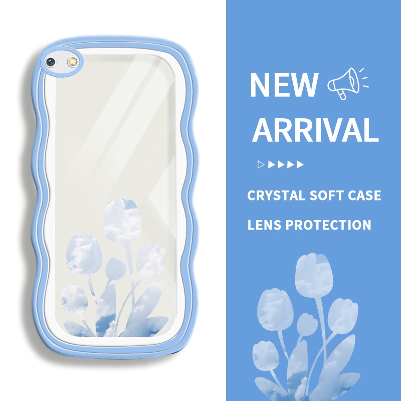 Case hp forFor Redmi 6A 8 8A Pro 8A Dual 7 Y3 8A 6 Tulip yang indah Awan Gradien Tulip Lembut Siliko
