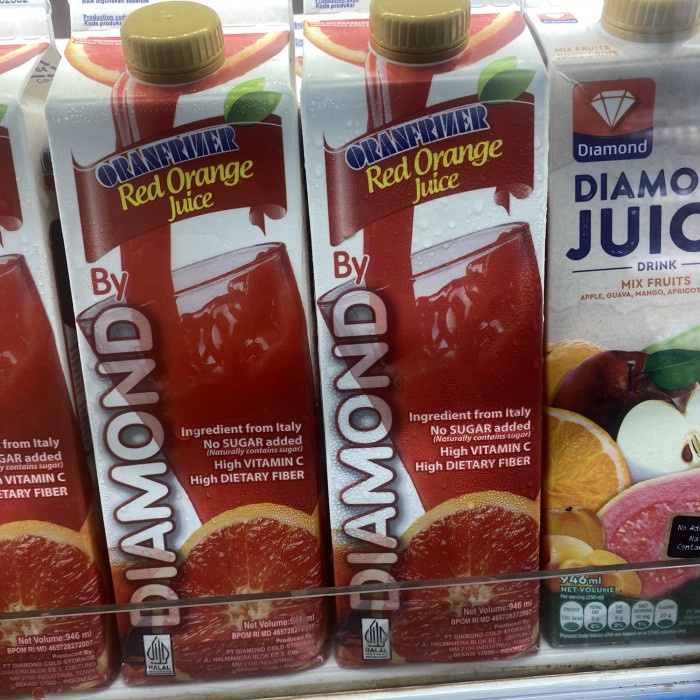 

Jus Diamond jeruk merah asli | Promo Red orange juice no sugar 1 lt