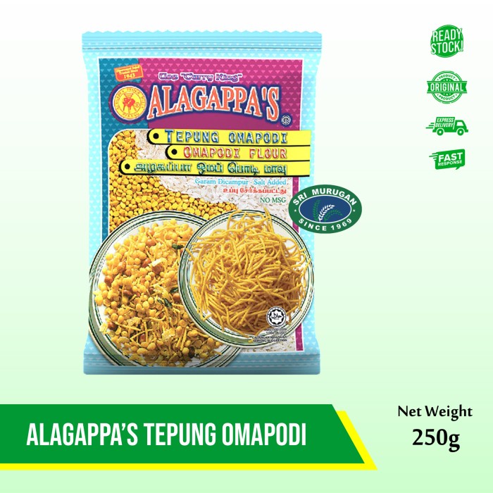 

NEW PromoTermurah ALAGAPPAS TEPUNG OMAPODI 250 GM