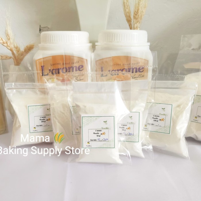 

NEW PromoTermurah L'arome Larome Vanilla Milk Powder Vanila Susu 50 gr Repacked Wangi