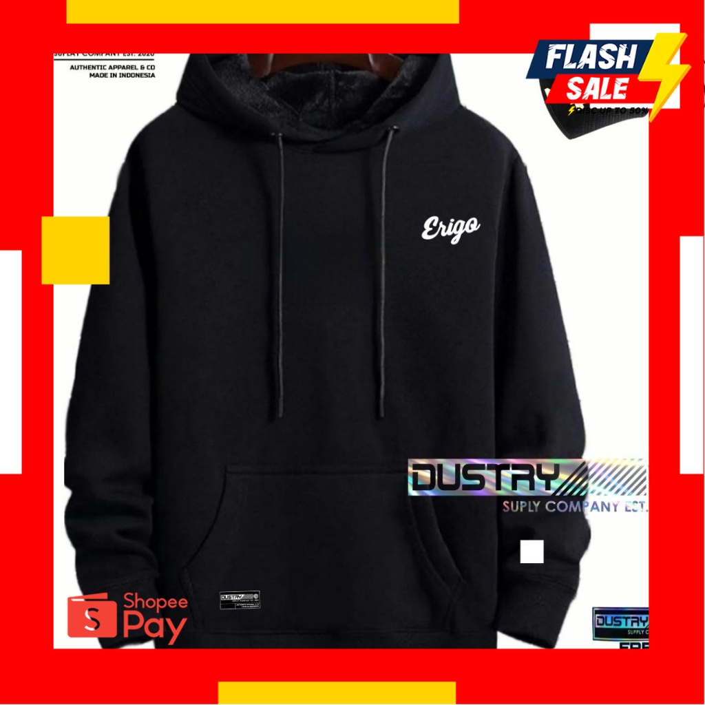 SALE 10.10 |Sweater Hoodie Pria Distro Original ERIGO Brand Unisex Cewek Cowok Keren Bahan Tebal Swi