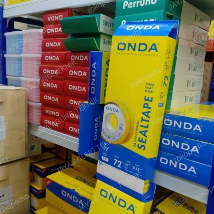 

SEAL TAPE 12MM X 10MM ONDA 1 BOX ISI 72 PCS SEAL TAPE 10METER / SILTIP