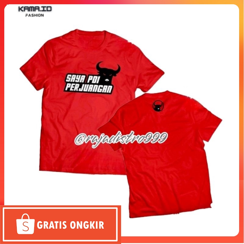 Kaos Kekinian / KAOS BAJU PARTAI PDIP kaos Pria Distro SAYA PDI PERJUANGAN PREMIUM COTTON