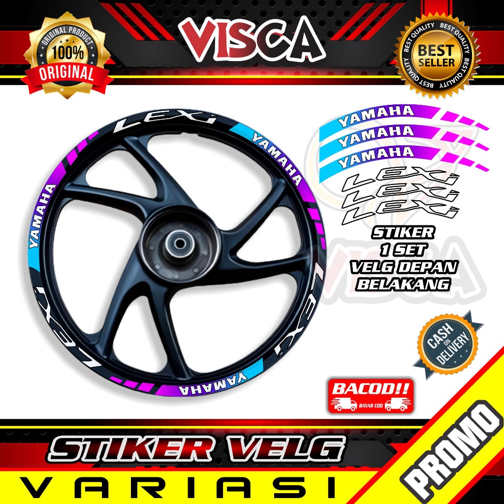 Stiker Velg List Velg Motor Stiker Velg LEXI Motif Bunglon