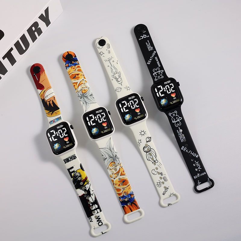 Jam Tangan Digital Anak Cute Cantik Cowok Cewek LED Screen Strap Kartun Lucu Unisex Impor Murah Fashion Qualitas
