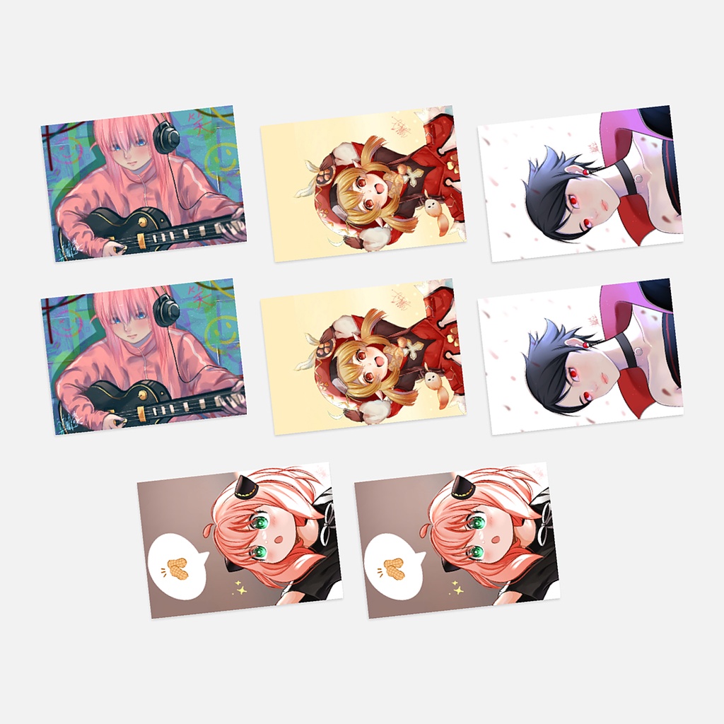 

Postcard - Set of 8 Bochi | genshin impact | Sarada | anya