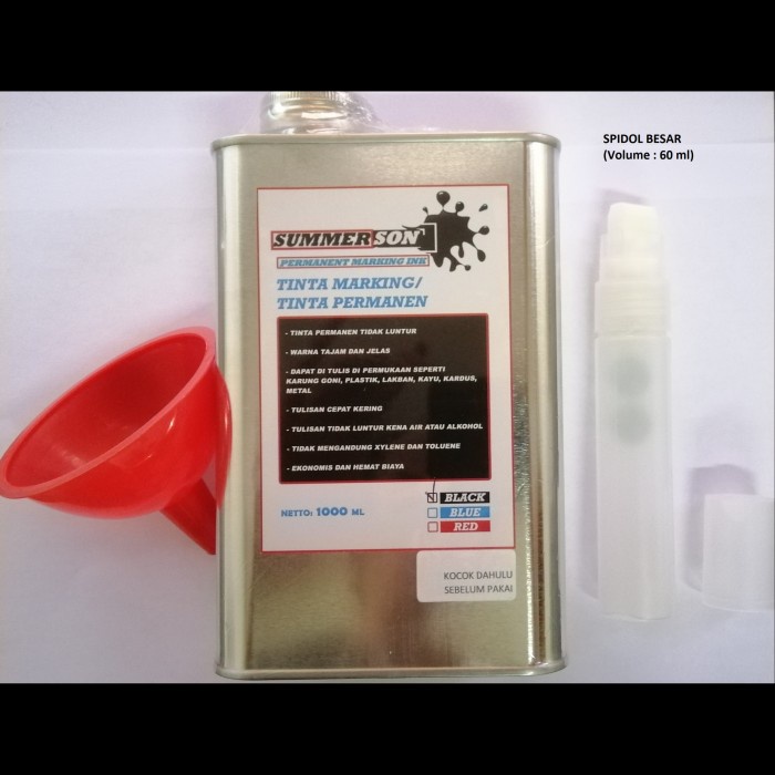 

Best Seller-Promo/ Tinta Refill Spidol Permanen Summerson 1 Liter - Hitam