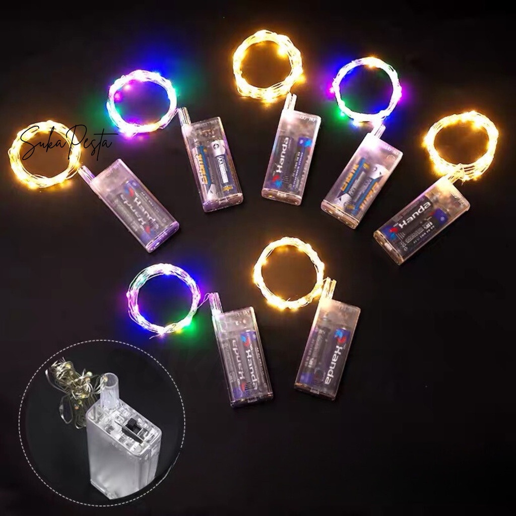 Lampu LED Kawat 1 Meter 2 Meter 3 Meter / Lampu Led Tumblr / Lampu Bobo / Hiasan Natal