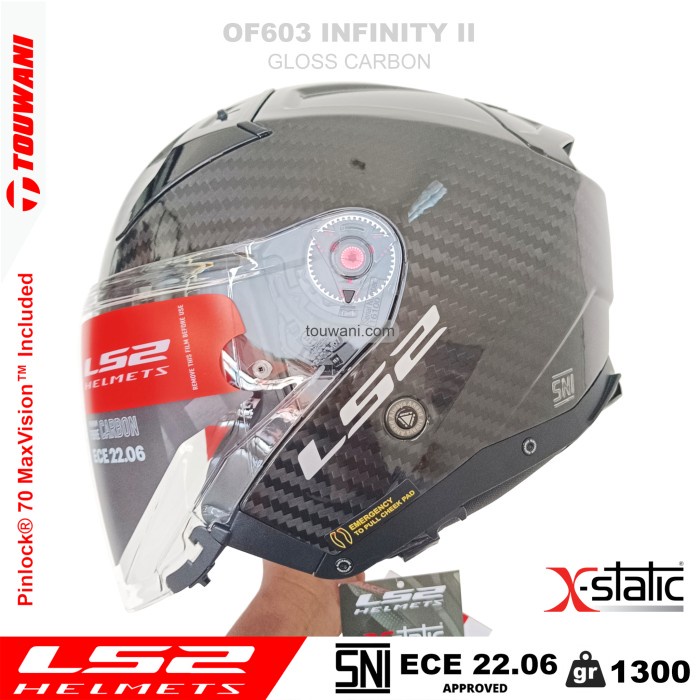 Helm LS2 OF603 Infinity 2 II Solid Gloss Carbon