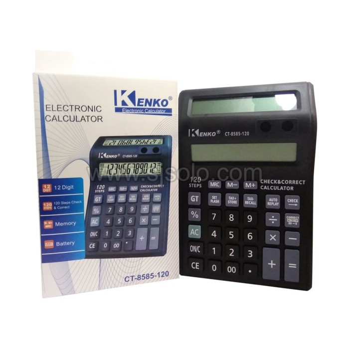 

Kalkulator Kenko CT 8585 Electronic 12 Digit Dua Layar