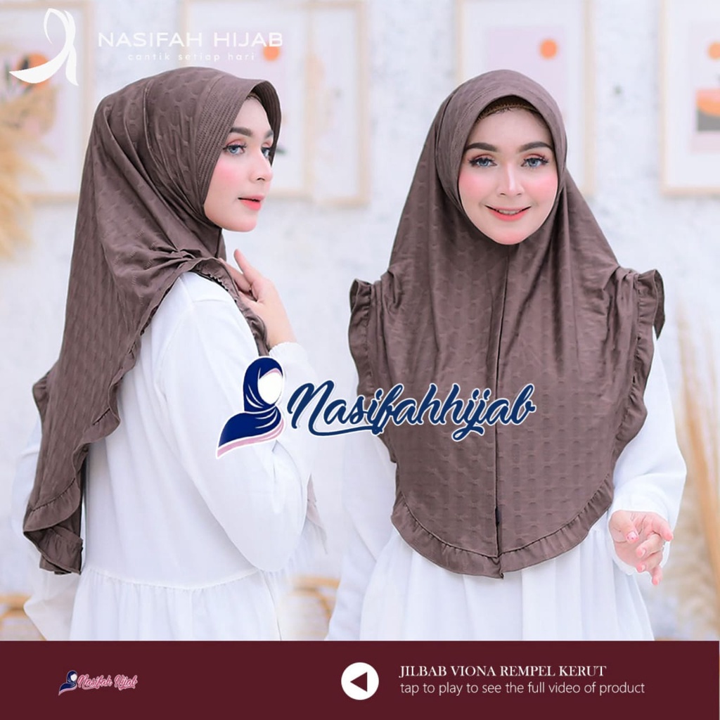 Jilbab VIONA Timbul Kerut Kiri Kanan || Nasifah Hijab3