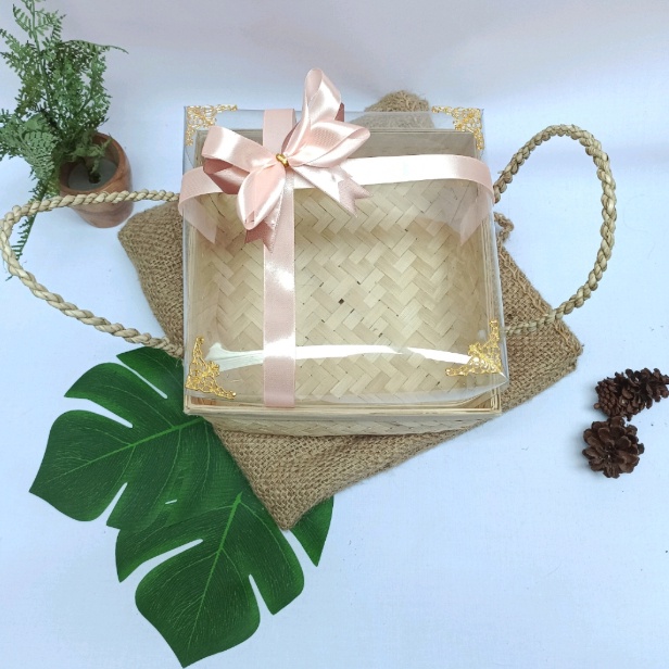 Besek Box packaging premium Pita + Emas Berbagai Ukuran I Wadah seserahan sanggang manten kotak hant