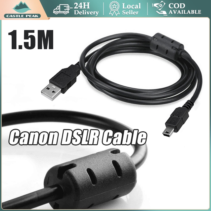 Kabel Cabel Data Camera Kamera Slr Dslr EOS CANON NIKON USB 5 Pin Bagus 1100d 1200d 60d 600d 550d dl