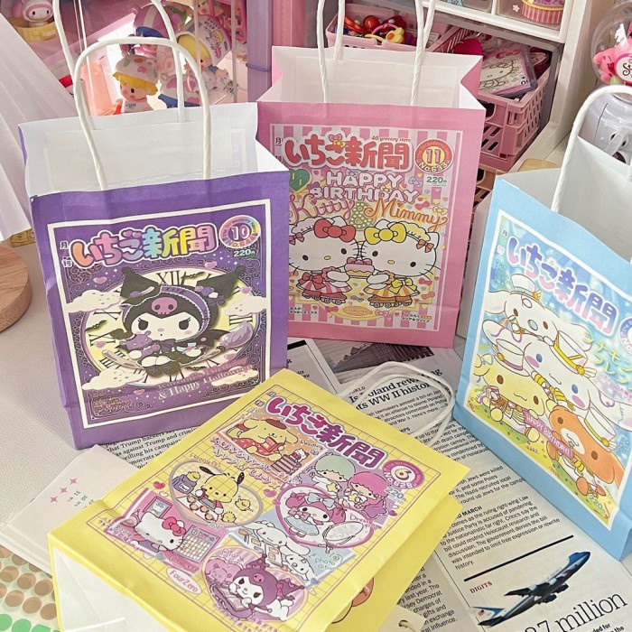 Paper Bag Paperbag Ulang Tahun Tas Kertas Motif Cartoon Lucu Gwiyeo