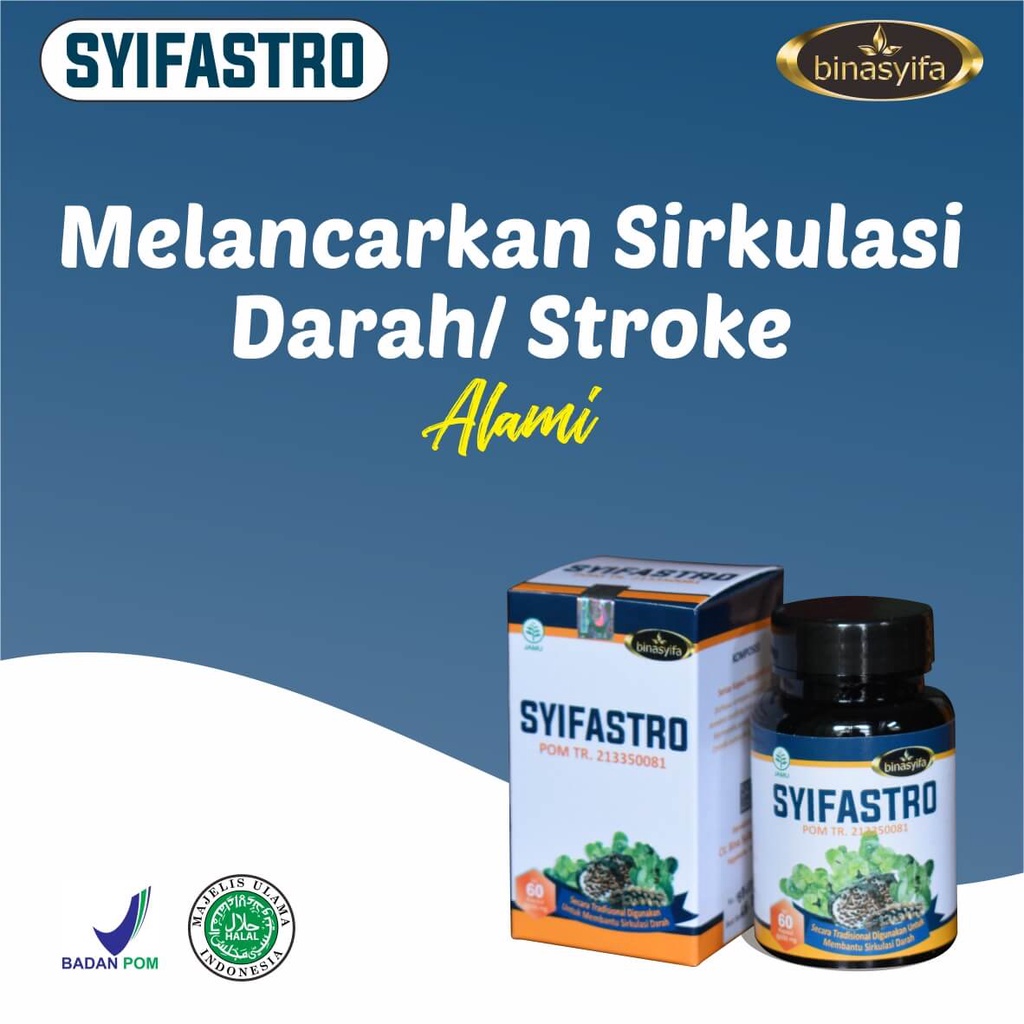 

Binasyifa Syifastro Obat Stroke Melancarkan Sirkulasi Peredaran Darah Mengatasi Penyempitan Pembuluh Darah Binasyifa Herbal Ampuh